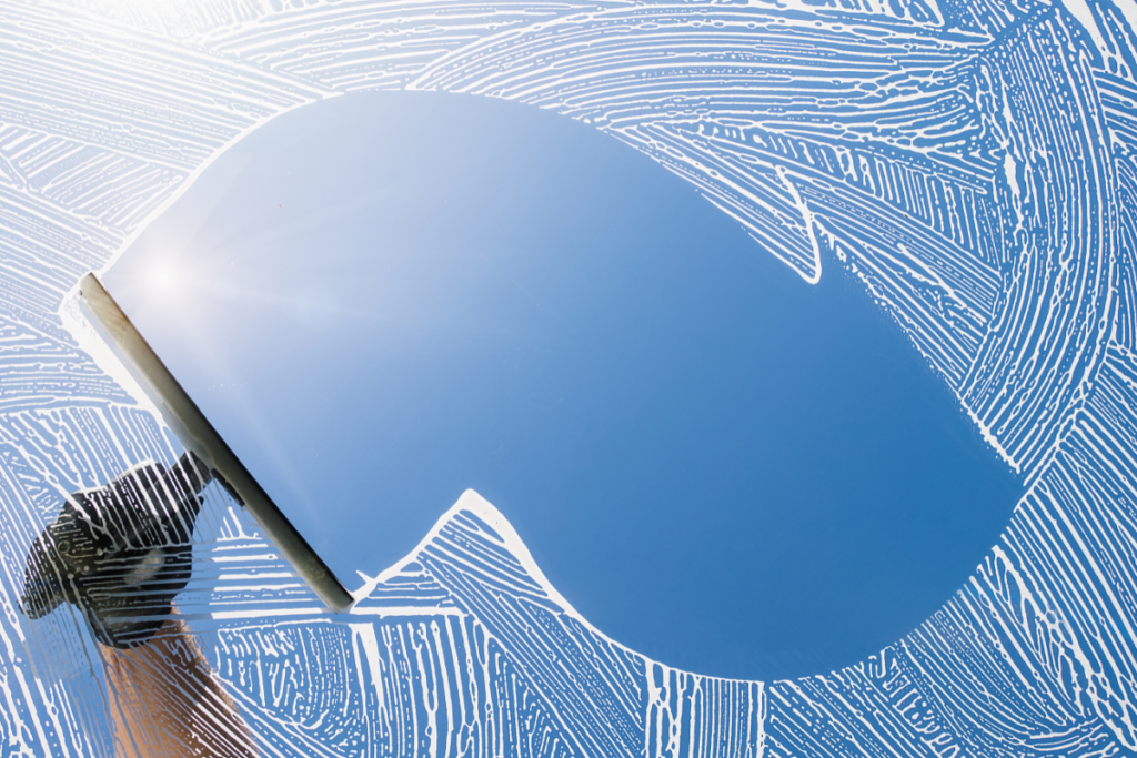 window cleaning with bubbles dubai